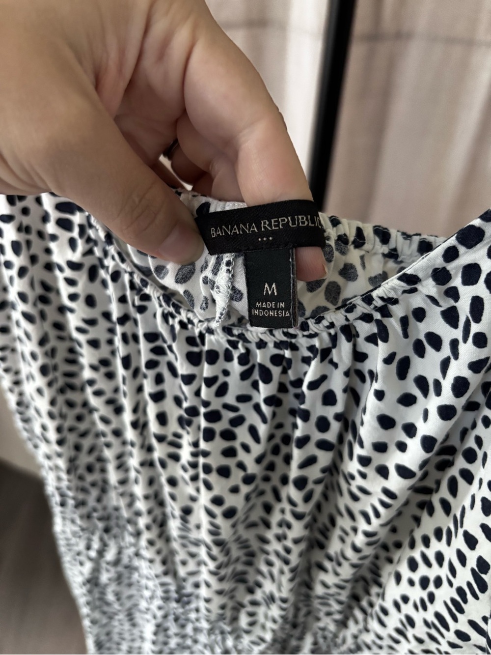 Banana Republic White and Black Spotted Sundress - Picture 7 of 10